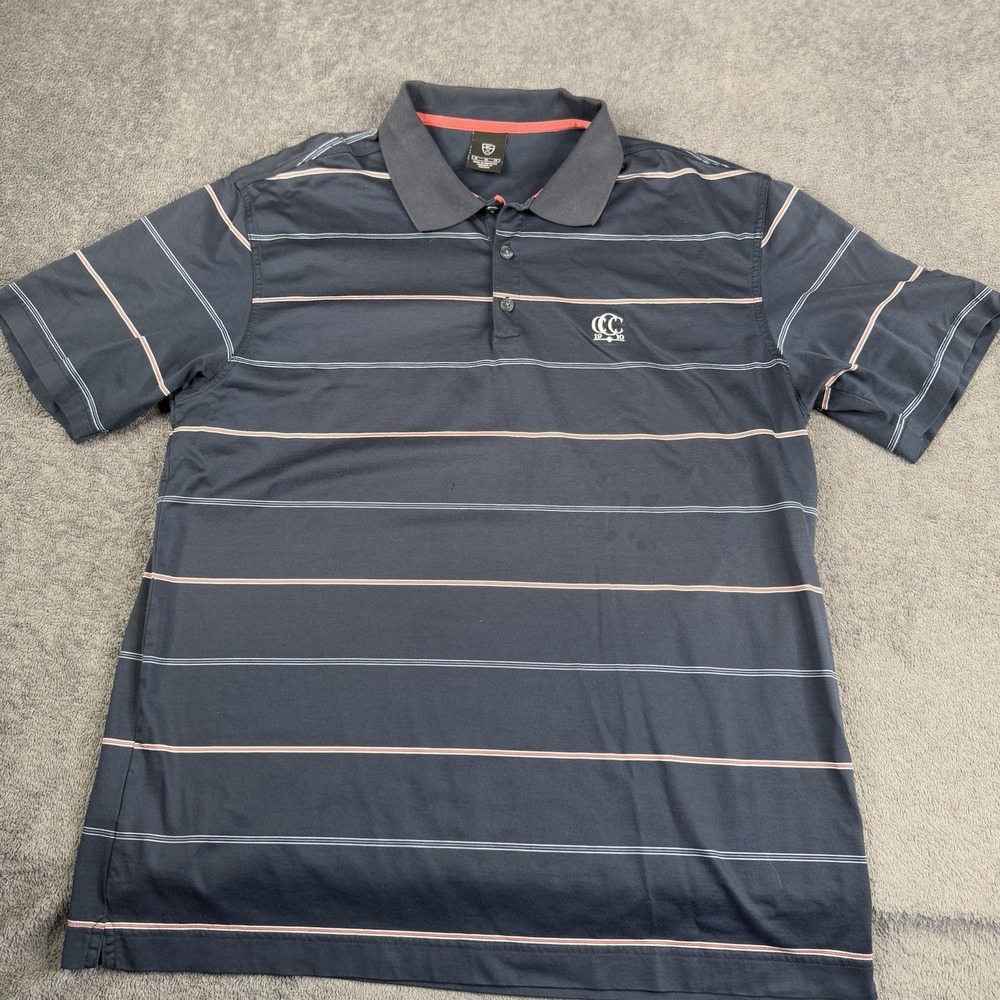 Nike Golf Polo Shirt Mens XL Black Striped Dri-Fit Standard Fit Performance